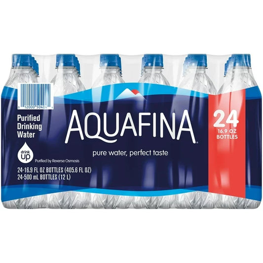 Aquafina Purified Drinking Water 16.9oz 24-Pack