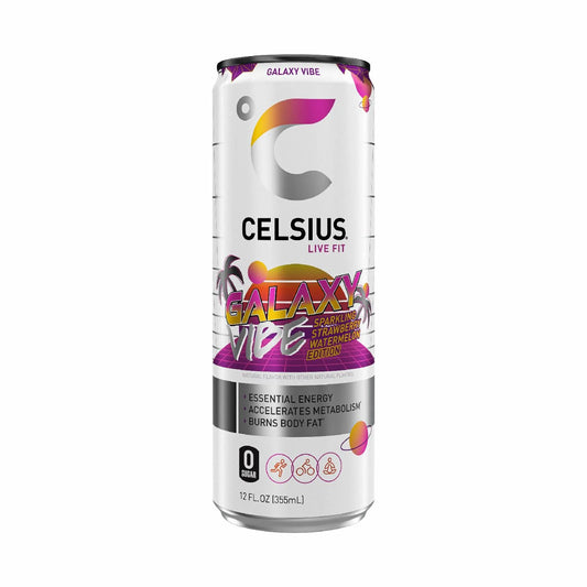 CELSIUS Sparkling Galaxy Vibe, Functional Energy Drink 12 fl oz Single Can