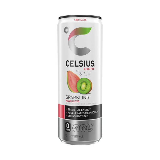 CELSIUS Sparkling Kiwi Guava, Functional Energy Drink 12 fl oz Single Can