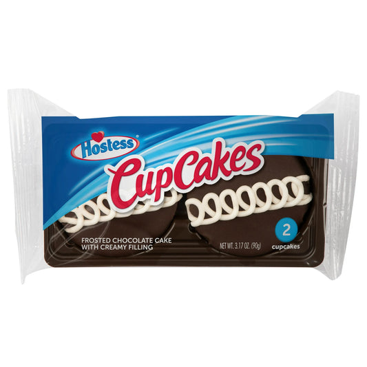 HOSTESS Chocolate Cupcakes Single Serve, 2 Count 3.17 oz