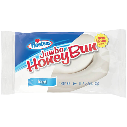 Hostess Iced Jumbo Honey Bun, Single Serve