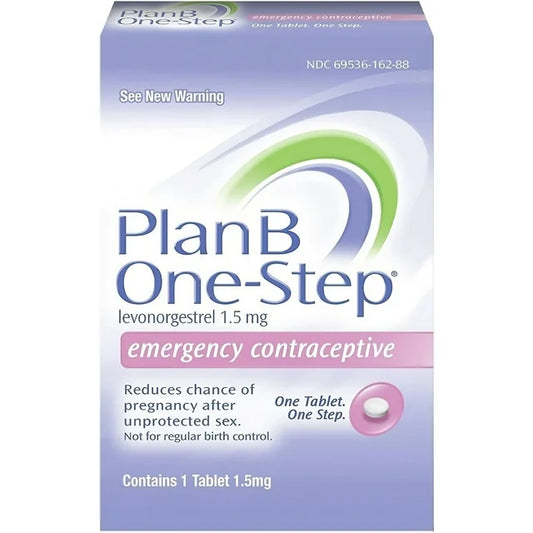 Plan B One-Step Emergency Contraceptive (72 Hour Efficacy Window)