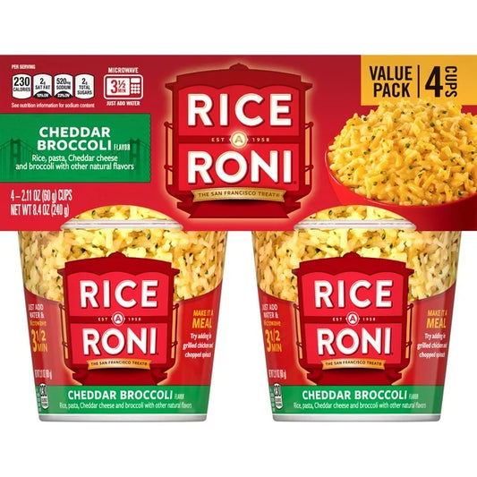Rice-A-Roni 米饭意大利面切达西兰花 2.11 盎司 4 包