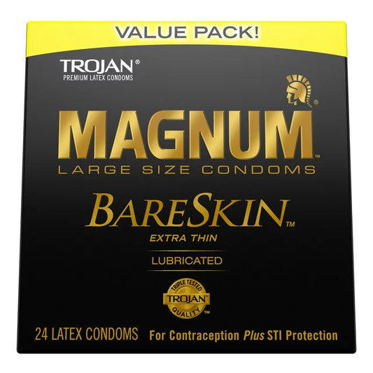 TROJAN Magnum BareSkin 润滑大号避孕套，润滑避孕套，24 片超值装