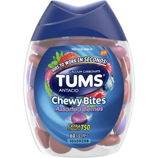 Tums Chewy Bites Assorted Berries 60ct
