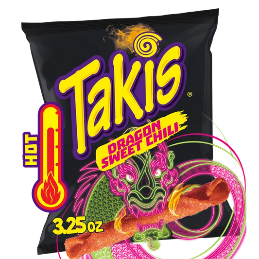 Takis Dragon 甜辣椒热玉米片 3.25 盎司