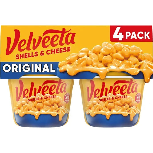 Velveeta 贝壳奶酪通心粉和奶酪杯 2.39 盎司 4 包