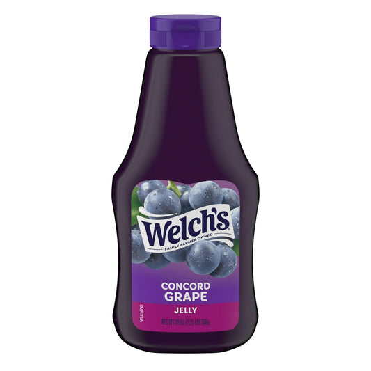 Welch's Concord Grape Jelly, 20 oz Squeeze Bottle